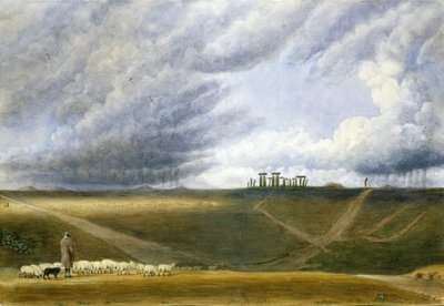 Pecore che pascolano a Stonehenge da Joseph Mallord William Turner